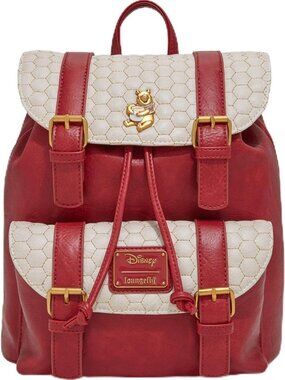 Cute Winnie the Pooh Honeycomb Mini Backpack with Buckle Strap - Exclusive